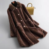 Manteau Hiver Femme Chic en Peau de Mouton 1