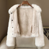 Manteau Hiver Femme Élégant Court 1