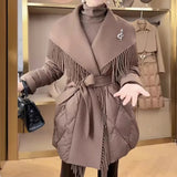 Manteau Hiver Femme Élégant Mi-Long 3