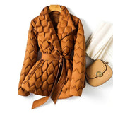 Manteau Hiver Femme Élégant Mi-Long Matelassé 0
