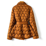 Manteau Hiver Femme Élégant Mi-Long Matelassé 3