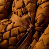 Manteau Hiver Femme Élégant Mi-Long Matelassé 5