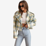 Manteau Hiver Femme Élégant à Carreaux 1