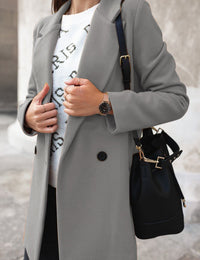 Damen-Wintermantel mit Revers Herbstkollektion