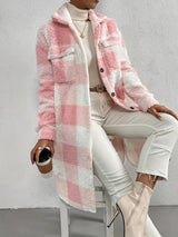 Manteau Hiver Femme Oversize à Carreaux 3
