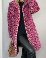 Manteau Long Femme Chic à Motif Léopard 4