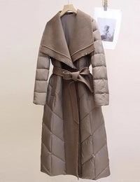 Manteau Long Femme Hiver Matelassé Laine