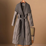 Manteau Long Femme Hiver Chic Matelassé 1