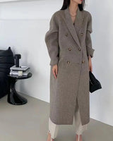 Damen Langmantel Winter aus Wolle Herbstkollektion