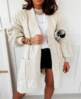Manteau Long Femme Hiver Élégant Tricoté 8