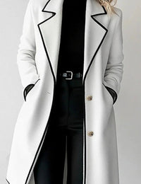 Damen Langmantel Winter mit langen Ärmeln Polyester