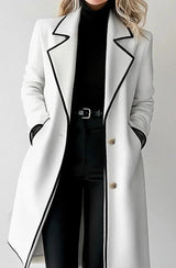 Manteau Long Femme Hiver à Manches Longues Polyester