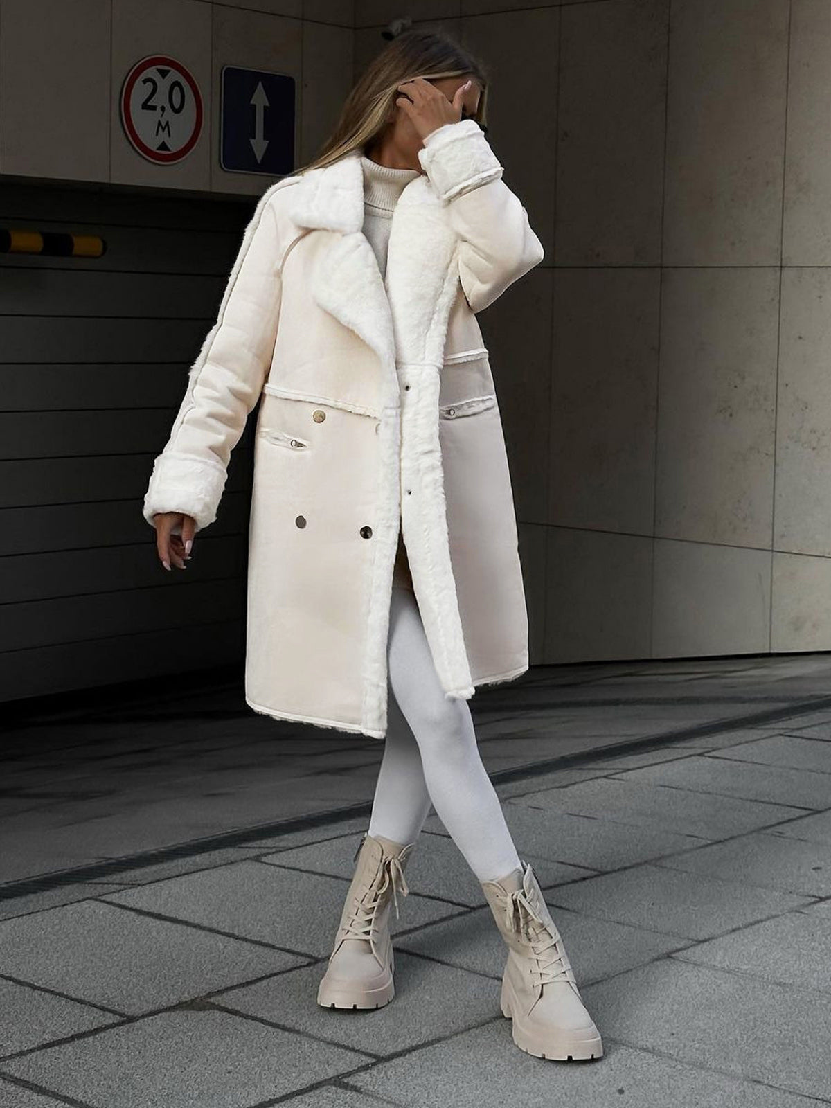 Manteau Long Hiver Femme Élégant 0