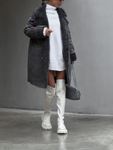 Manteau Long Hiver Femme Élégant 3