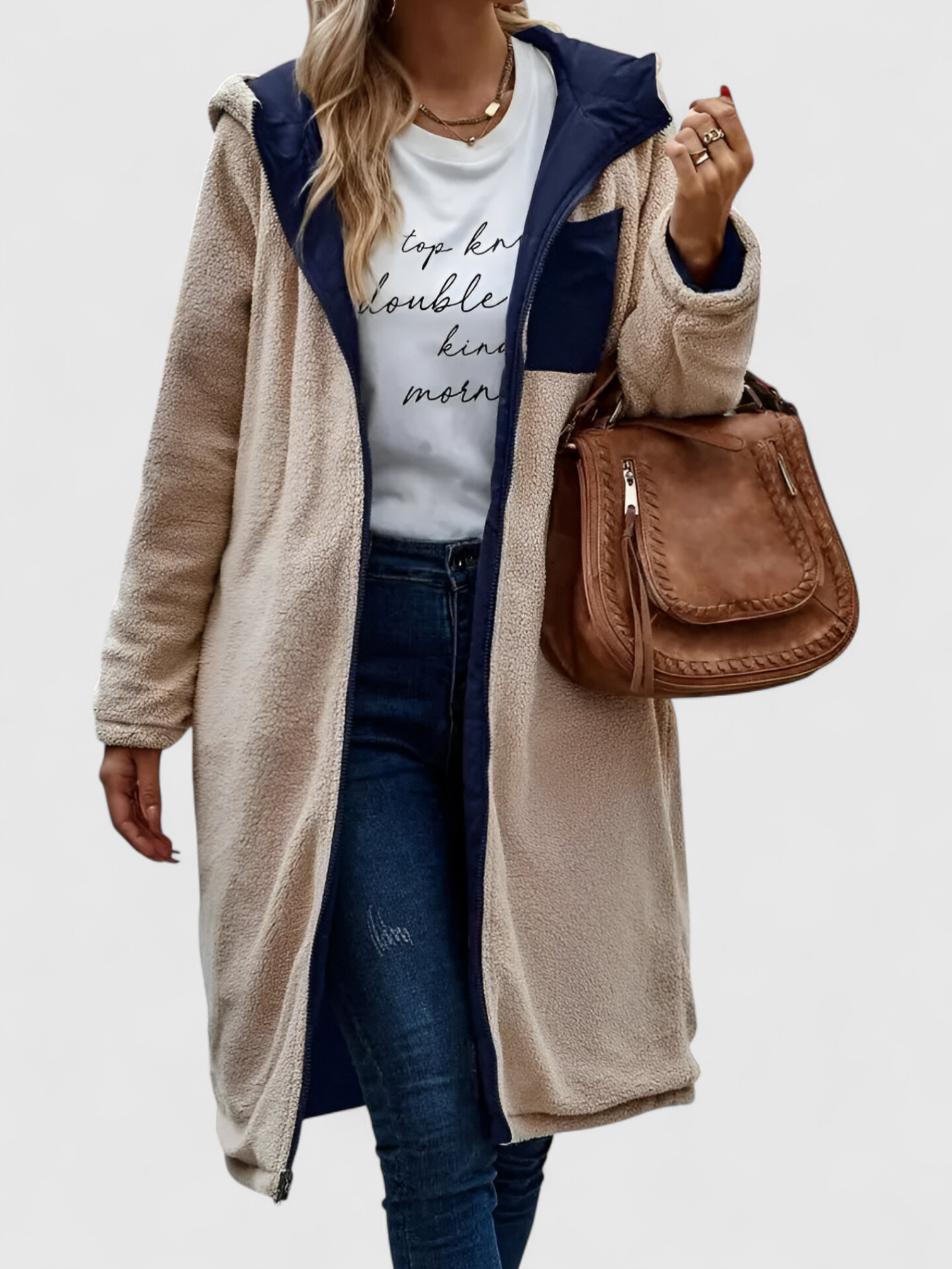 Leticia | Manteau Long Hiver Femme Élégant avec Capuche