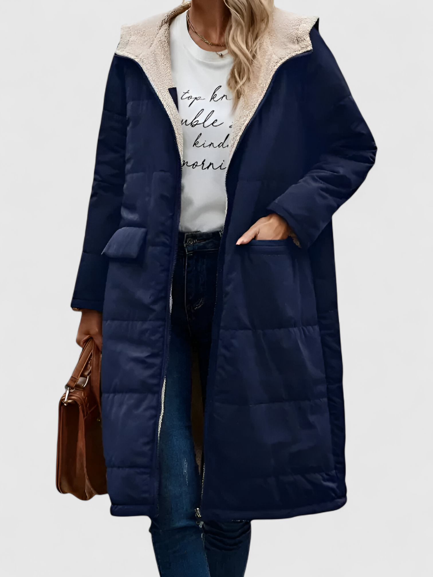 Leticia | Manteau Long Hiver Femme Élégant avec Capuche