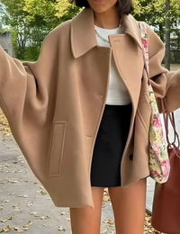 Damen Oversize Langmantel Wolle Herbstkollektion
