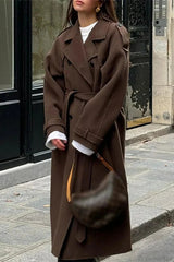 Manteau Long à Revers pour Femme 0