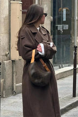 Manteau Long à Revers pour Femme 1