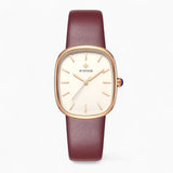 other : Mary | Montre Femme Cuir Élégante Quartz in Rouge van Seroa