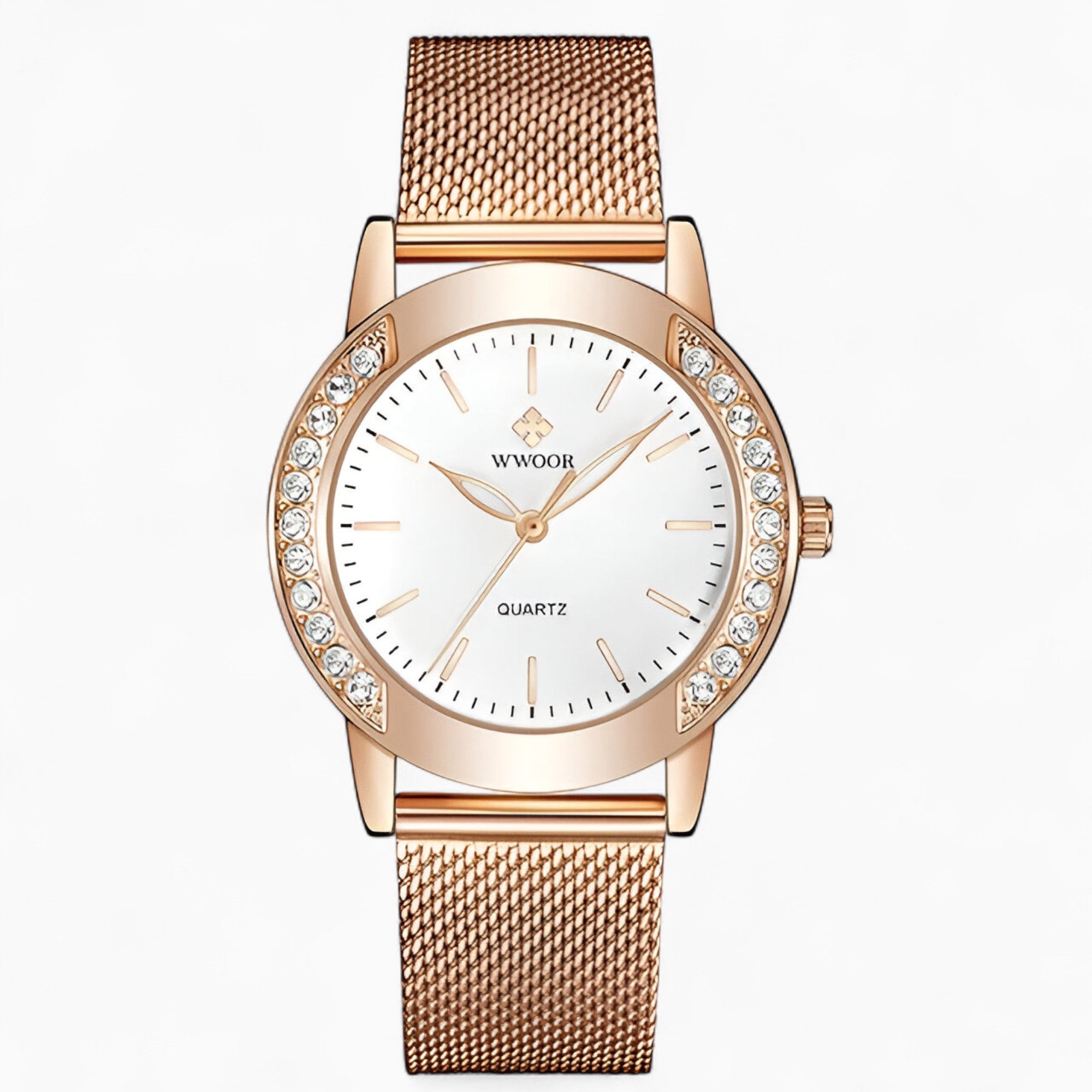 other : Isabel | Montre Femme Luxe Acier Inoxydable in Rose blanche van Seroa