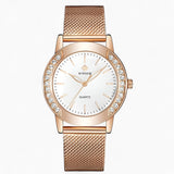 other : Isabel | Montre Femme Luxe Acier Inoxydable in Rose blanche van Seroa