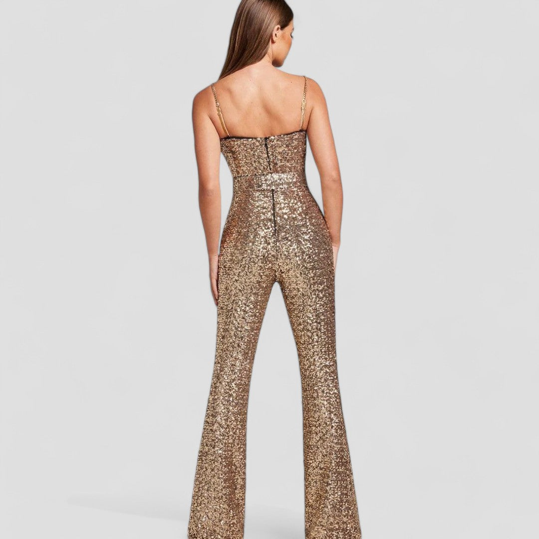 dresses : Clara – Combinaison de Soirée Élégante à Paillettes avec Ceinture in van Seroa