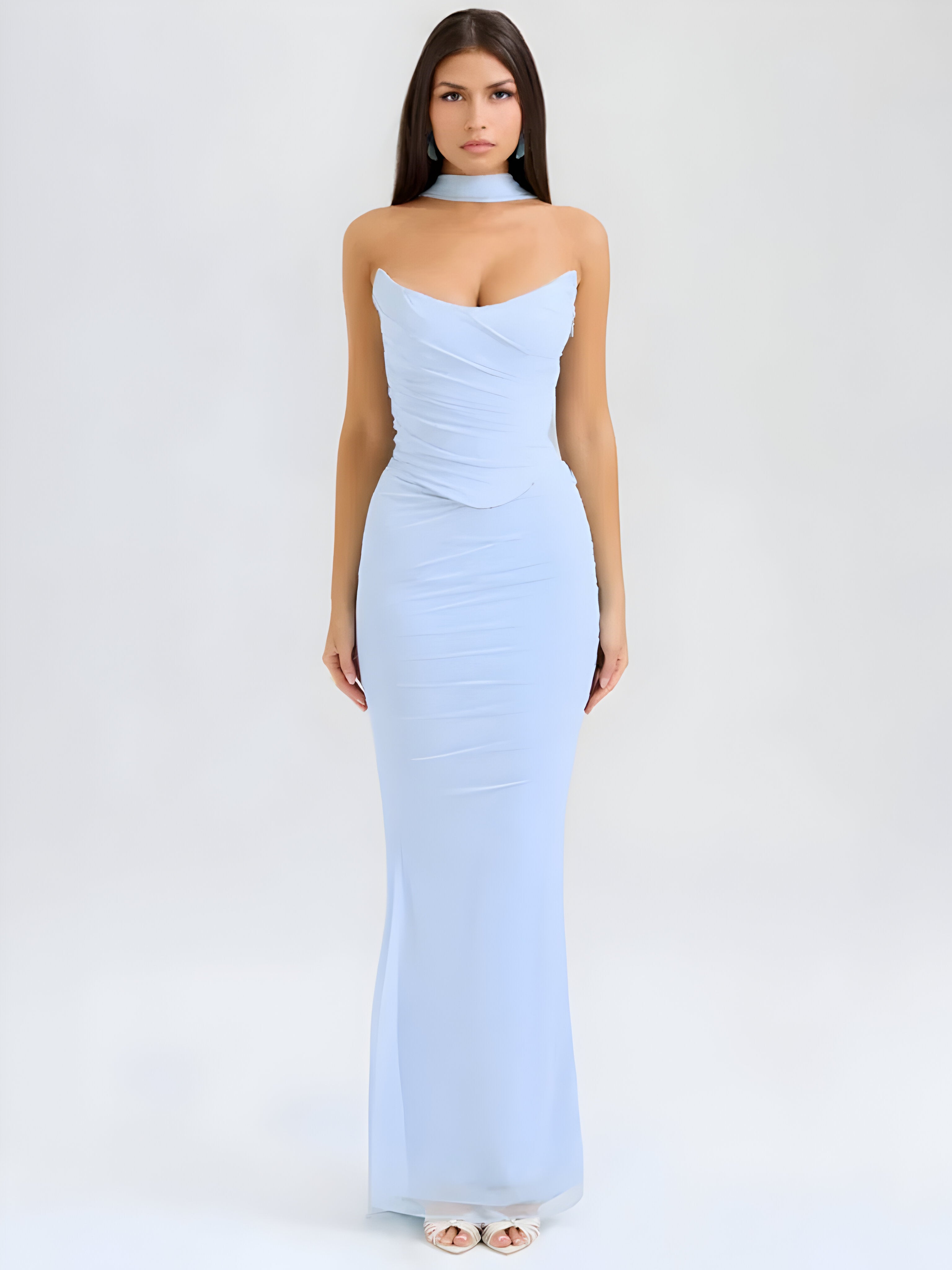 dresses : Alma | Ensemble Femme Élastique Bustier Jupe Maxi in van Seroa