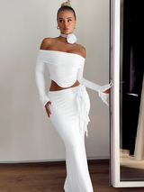 dresses : Elisabeth | Ensemble Femme Élastique à Épaules Dénudées Maxi in van Seroa