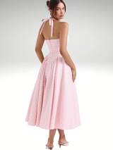 dresses : Leslie | Robe Femme Midi Halterneck A-Fluide in van Seroa