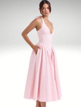 dresses : Leslie | Robe Femme Midi Halterneck A-Fluide in van Seroa
