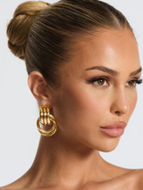 other : Lorelei | Boucles d'oreilles pendantes femme or en acier titane in van Seroa