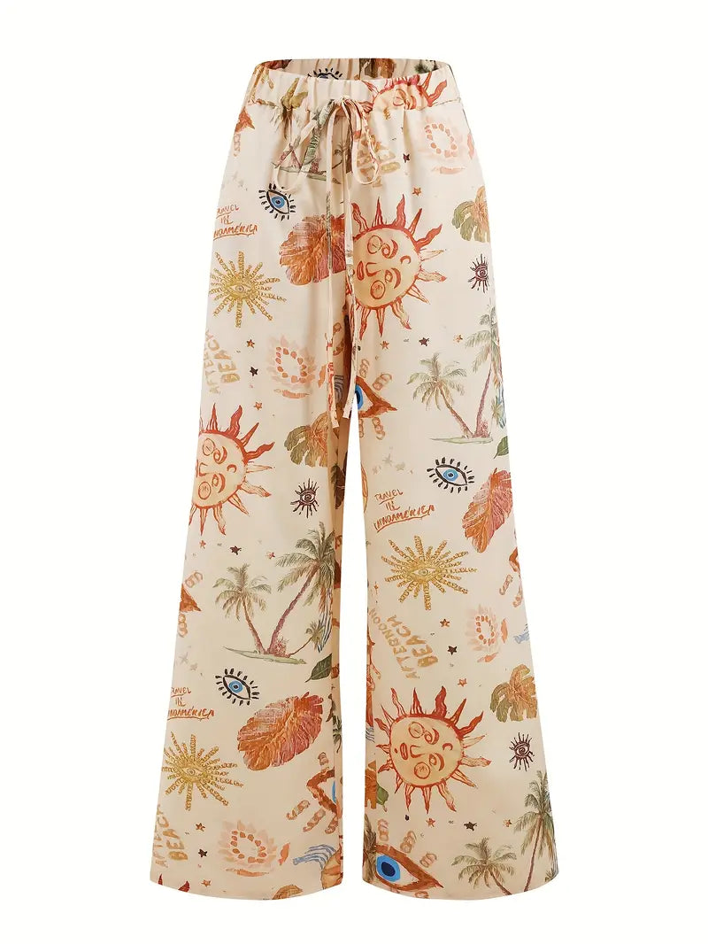 Pantalon Bohème Chic à Jambes Larges 1