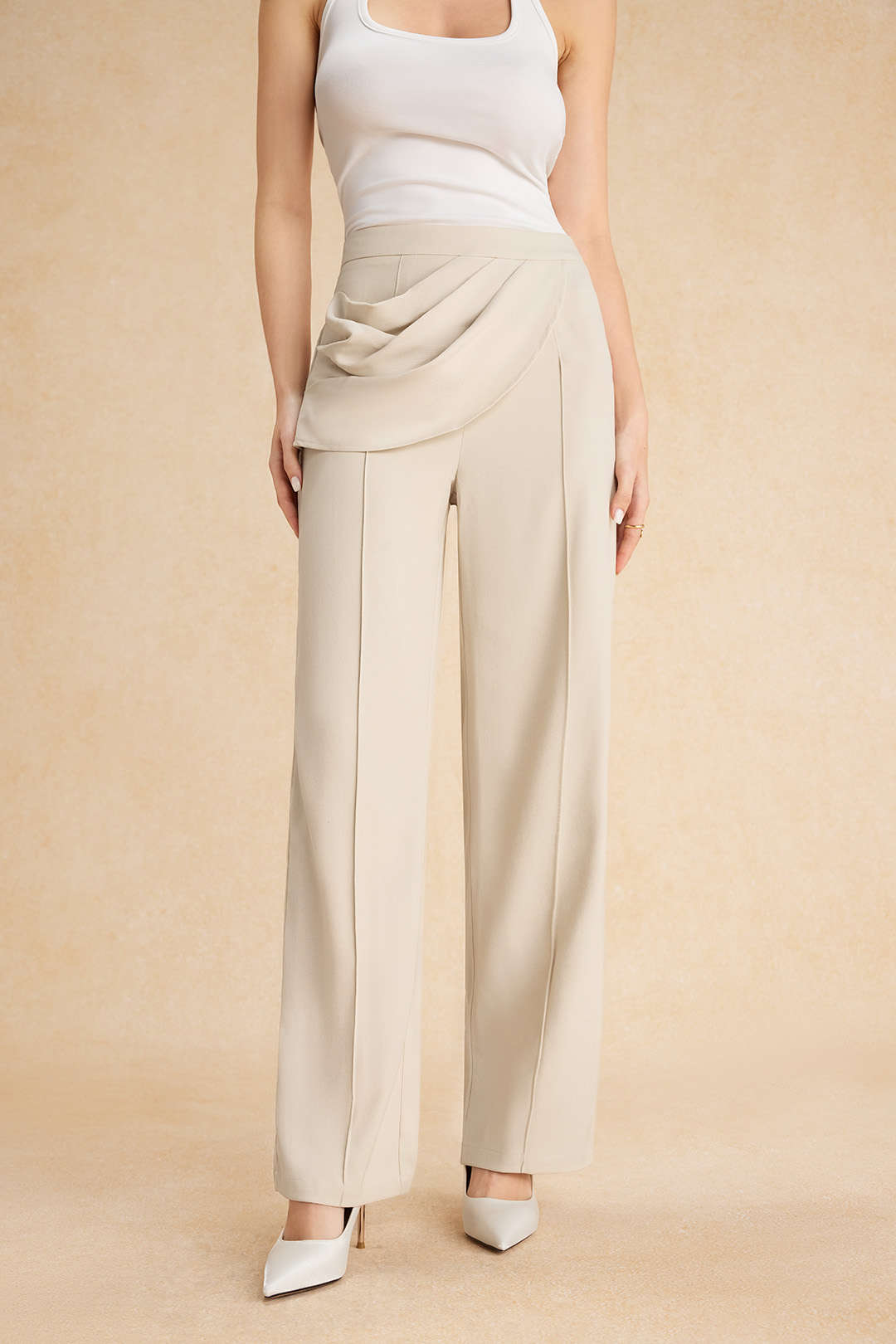 skirts : Deborah | Pantalon Femme Asymétrique en Polyester in van Seroa