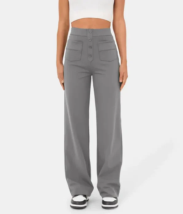 Pantalon Femme Élastique Taille Haute 1