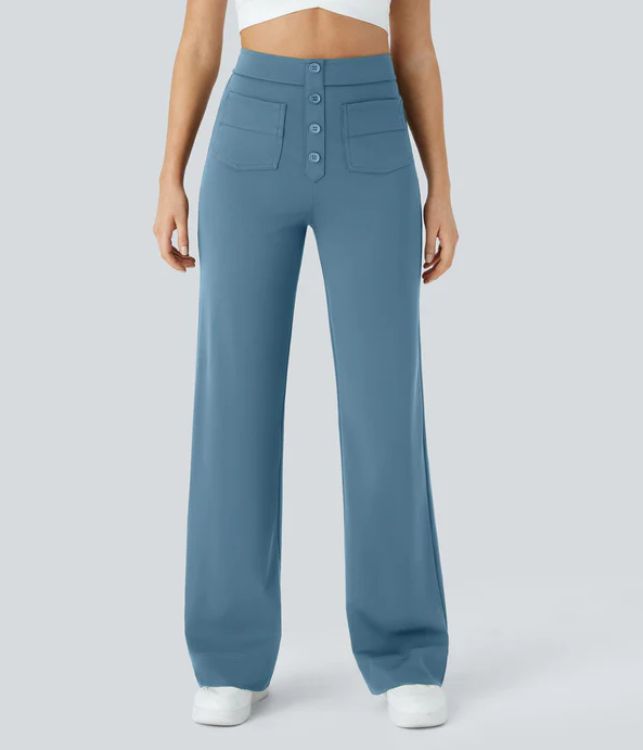 Pantalon Femme Élastique Taille Haute 13