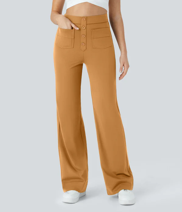 Pantalon Femme Élastique Taille Haute 14