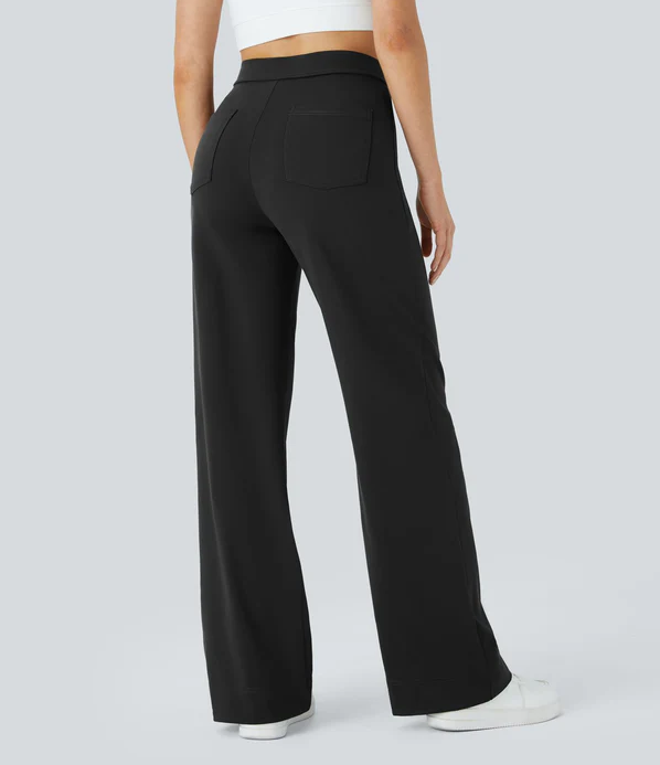 Pantalon Femme Élastique Taille Haute 4