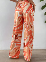 Pantalons pour femmes : Megan | Pantalon Femme Large Imprimé Abstrait Coton in van Seroa