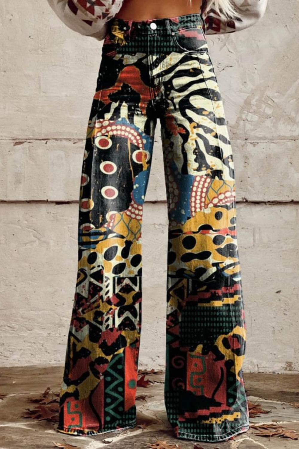 Pantalon Femme Vintage Bohème Style Unique 0