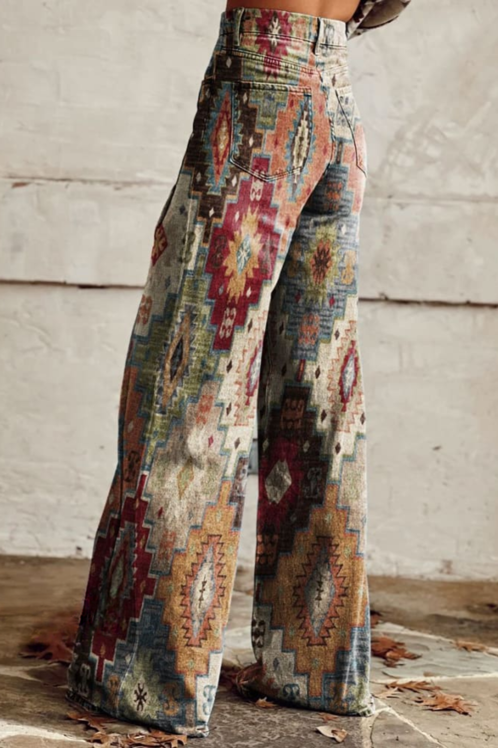Pantalon Femme Vintage Boho Ample 1