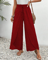 Pantalon Fluide Femme Imprimé Géométrique Élégant 5