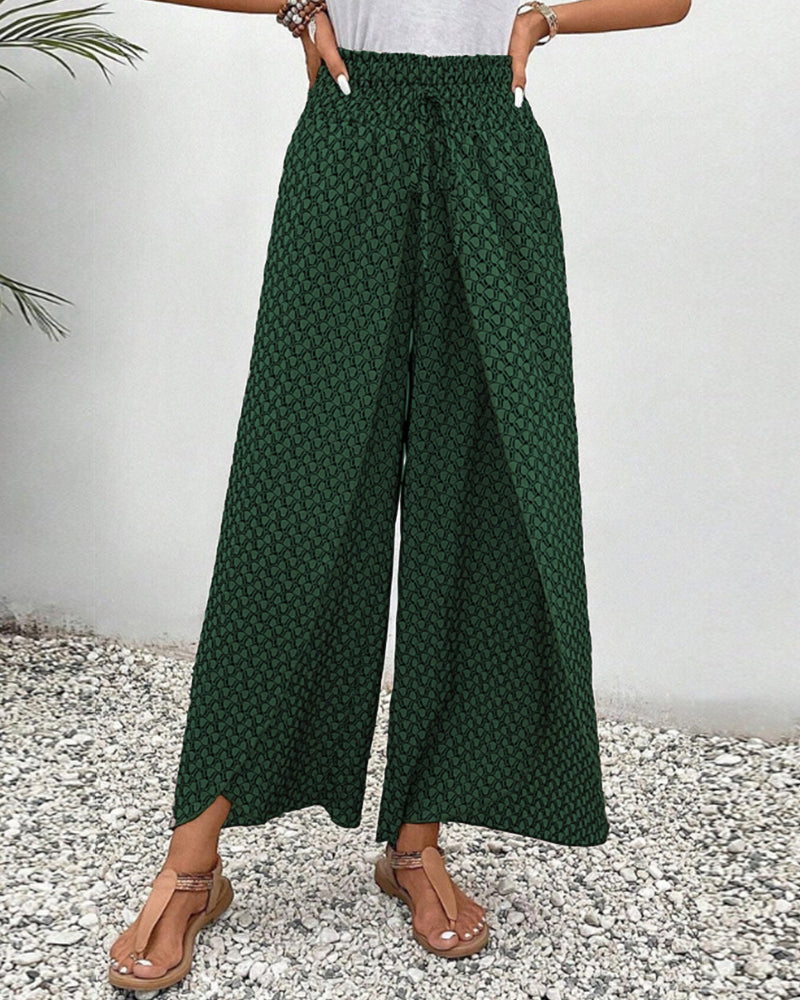 Pantalon Fluide Femme Imprimé Géométrique Élégant 9