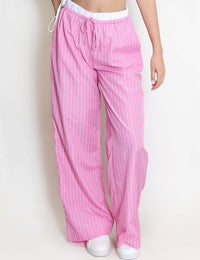 Fließende Damenhose mit weitem Bein, feminine Mode