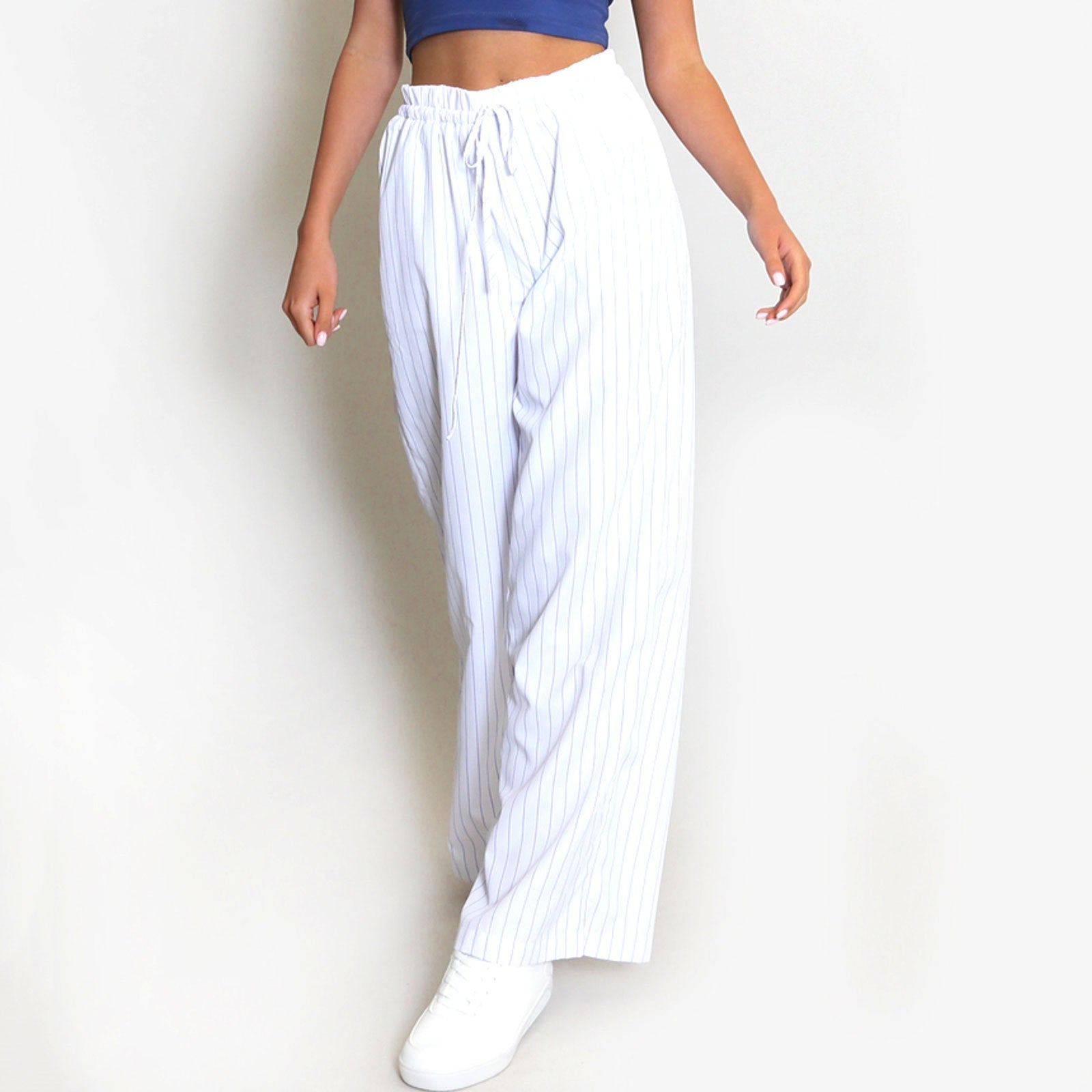 Pantalon Fluide Femme à Jambes Larges 2