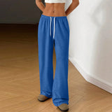 skirts : Alma | Pantalon Large Femme en Coton Élégant in Bleu van Seroa