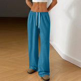 skirts : Alma | Pantalon Large Femme en Coton Élégant in Turquoise van Seroa