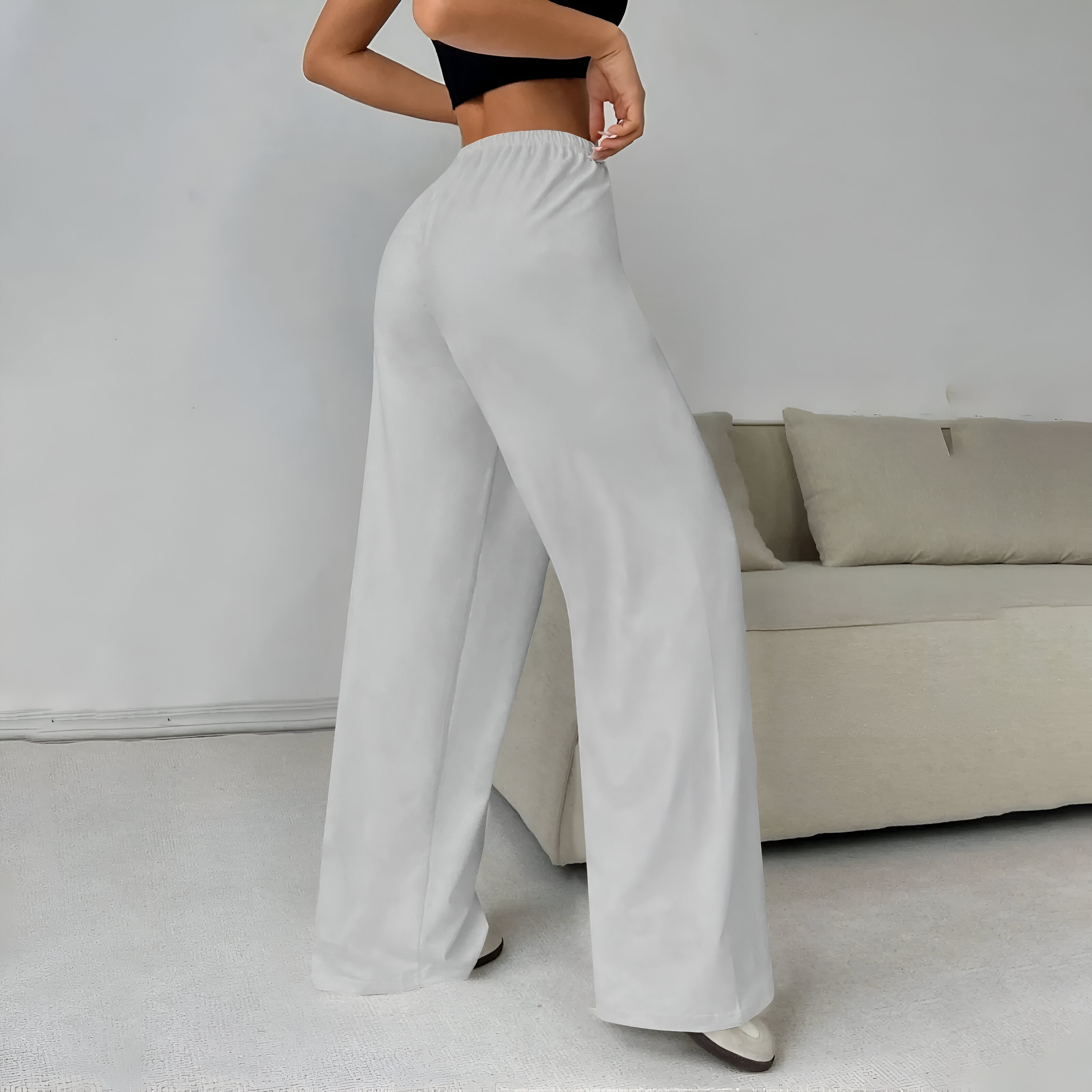 skirts : Alma | Pantalon Large Femme en Coton Élégant in van Seroa