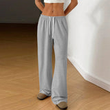 skirts : Alma | Pantalon Large Femme en Coton Élégant in Gris clair van Seroa