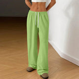 skirts : Alma | Pantalon Large Femme en Coton Élégant in Vert clair van Seroa